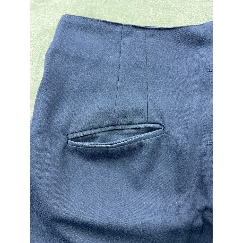 USA Made Academia Blue Button Front Midi Skirt 20W High Waist Office Old Money - Picture 4 of 8